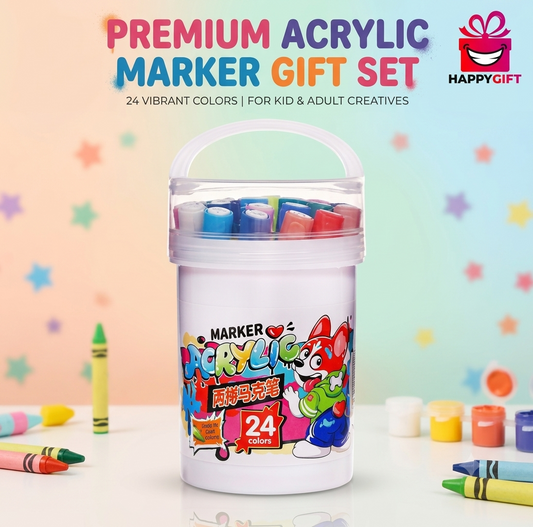 Premium 24-Color Acrylic Marker Set – Unleash Your Creativity!