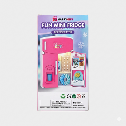 Fun Mini Fridge Toy for Kids (Ages 3+) – Pink Refrigerator Playset
