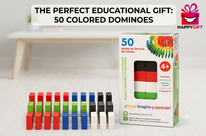 50-Piece Multi-Color Domino Building Blocks – Educational Toy for Kids