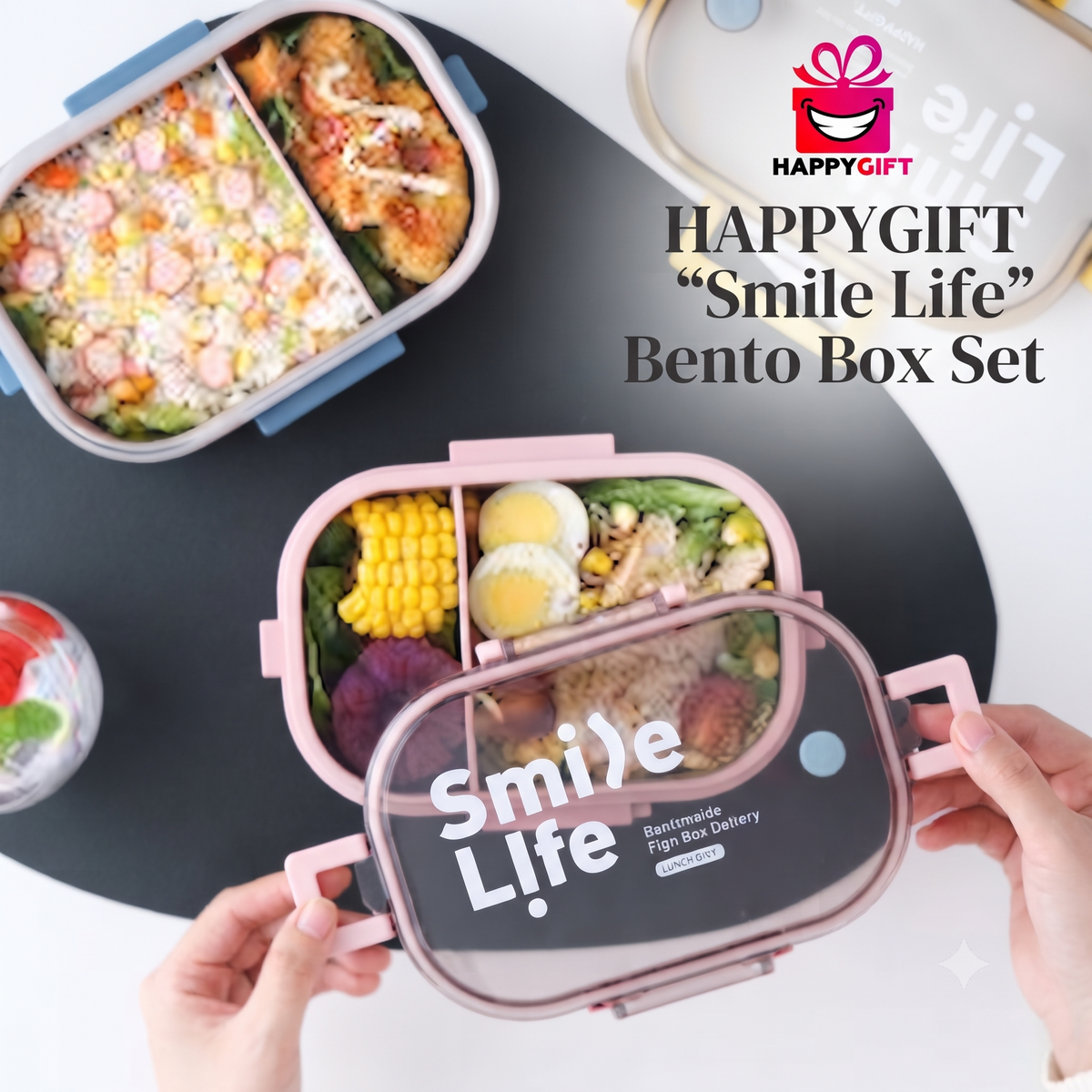 "Smile Life" Stainless Steel Bento Box Collection