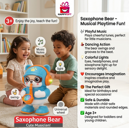 Rockin' Saxophone Bear – The Ultimate Musical Playmate!