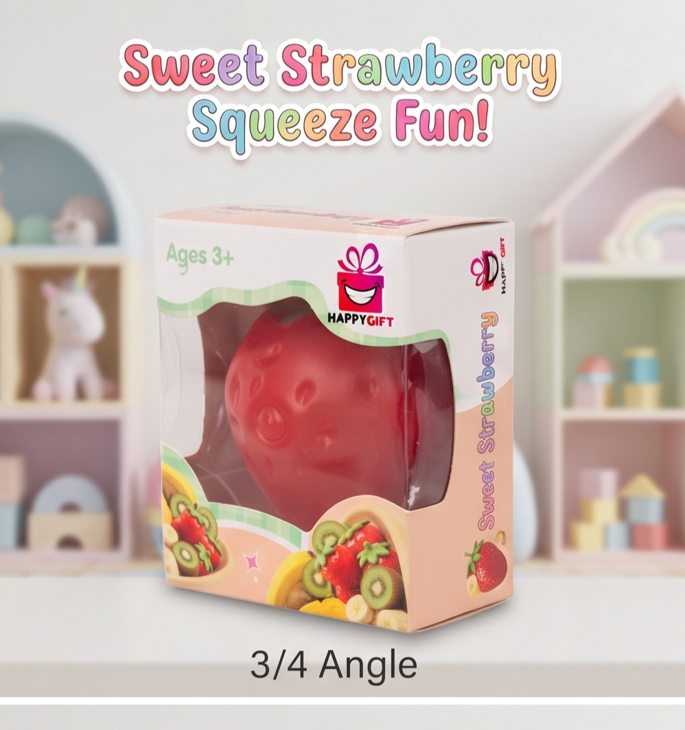 Sweet Strawberry Squeeze Fun! – Sensory Squishy Toy