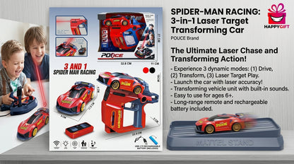 Spider Racer: 3-in-1 Laser Target Transforming Car