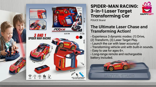 Spider Racer: 3-in-1 Laser Target Transforming Car