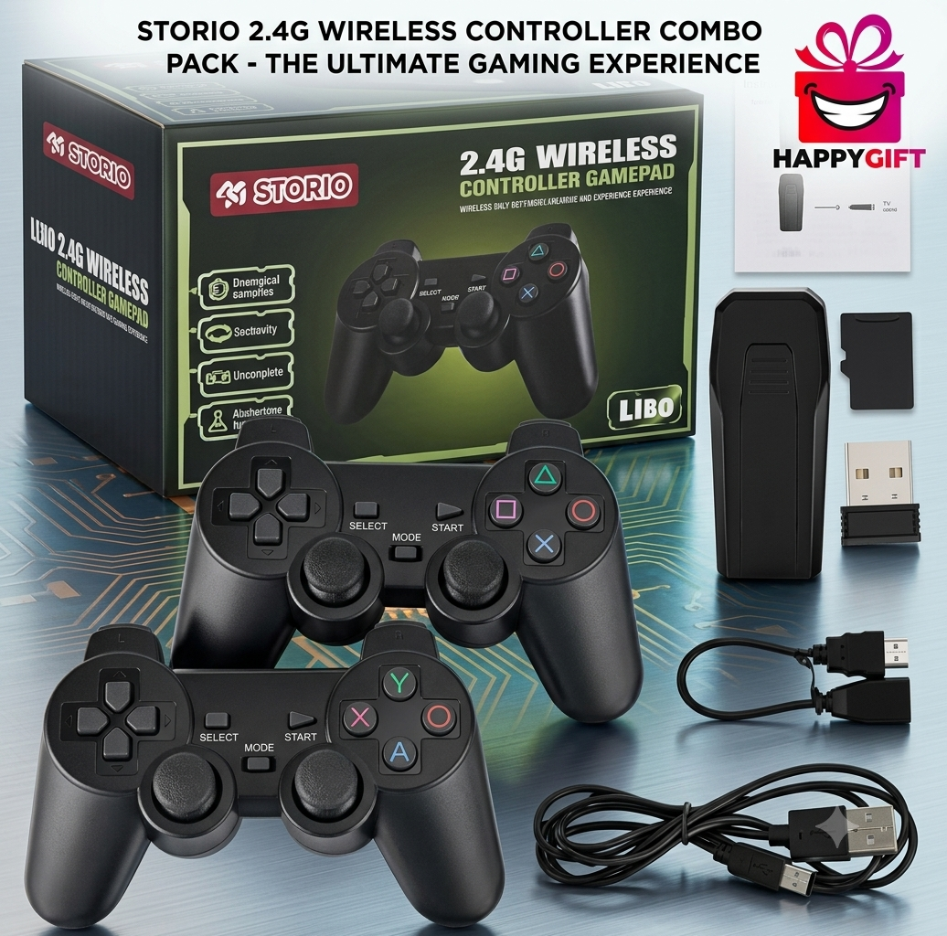 Storio 2.4G Wireless Pro Controller Bundle – The Ultimate Gaming Experience!