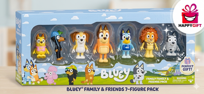 Bluey Family & Friends 7-Figure Collector Pack - High-Quality Toy Set