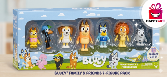 Bluey Family & Friends 7-Figure Collector Pack - High-Quality Toy Set