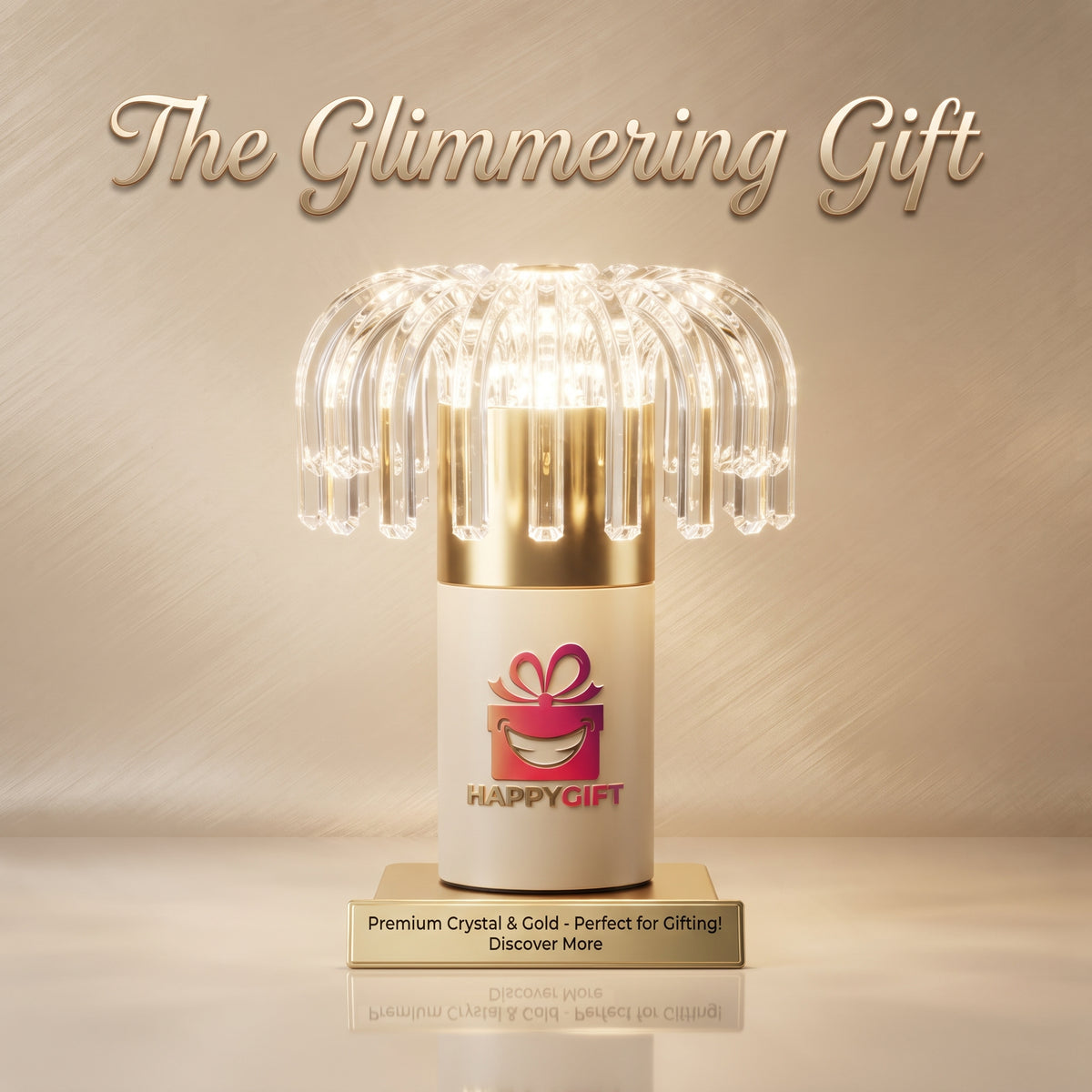 "The Glimmering Gift Collection: Premium Crystal & Gold Illumination"