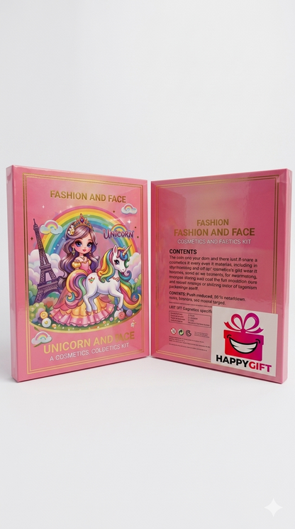 Unicorn Makeup & Fashion Secret Diary Kit – Washable Cosmetics Play Set with Accessories
