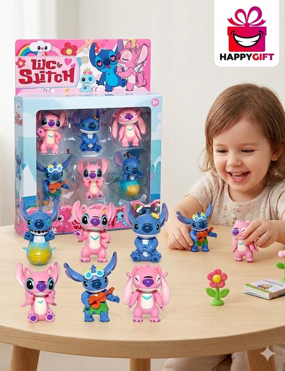 Stitch & Friends Premium Mini Figure Set, 6-Piece Magical Toy Playset