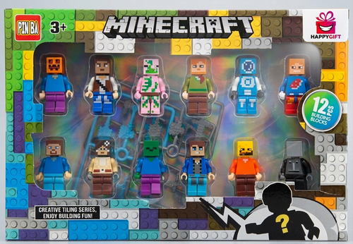 Minecraft Block Figures 12-Piece Toy Set – Creative Building Block Collection