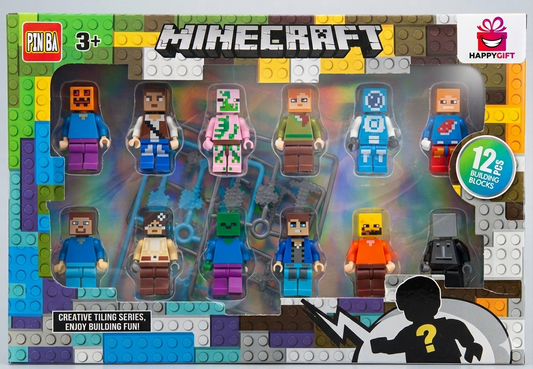 Minecraft Block Figures 12-Piece Toy Set – Creative Building Block Collection