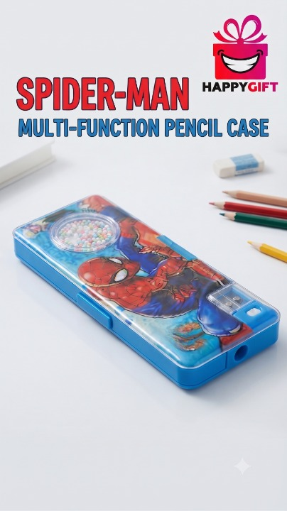 Spider-Man Multipurpose Pencil Case with Bead Slider