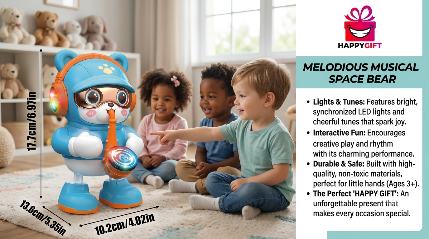 Rockin' Saxophone Bear – The Ultimate Musical Playmate!