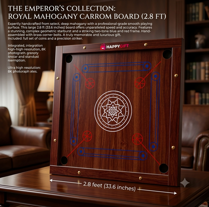 Premium Artisan Walnut Carrom Board Set – Professional Heirloom Quality
