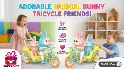 Musical Bunny Tricycle – Interactive Ride-On Toy for Toddlers