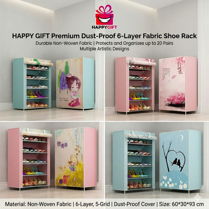 Premium 5-Layer Dust-Proof Shoe Wardrobe by Happy Gift