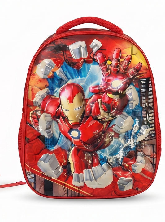 Marvel Iron Man 3D Action Kids' School Backpack - Red Superhero Travel Bag