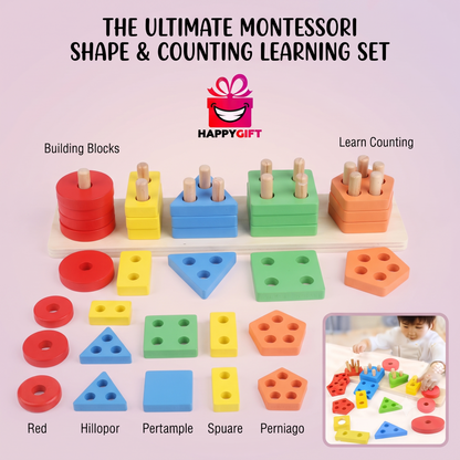 MONTESSORI GEOMETRIC SHAPE SORTER – Ultimate Learning Set