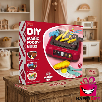 Sizzle & Serve Color-Changing Deep Fryer Kitchen Playset – Interactive Educational Toy for Kids