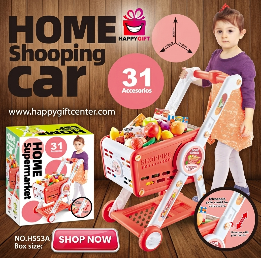 Make Grocery Day Fun with the Happy Gift Shopping Cart! 🛒🍎