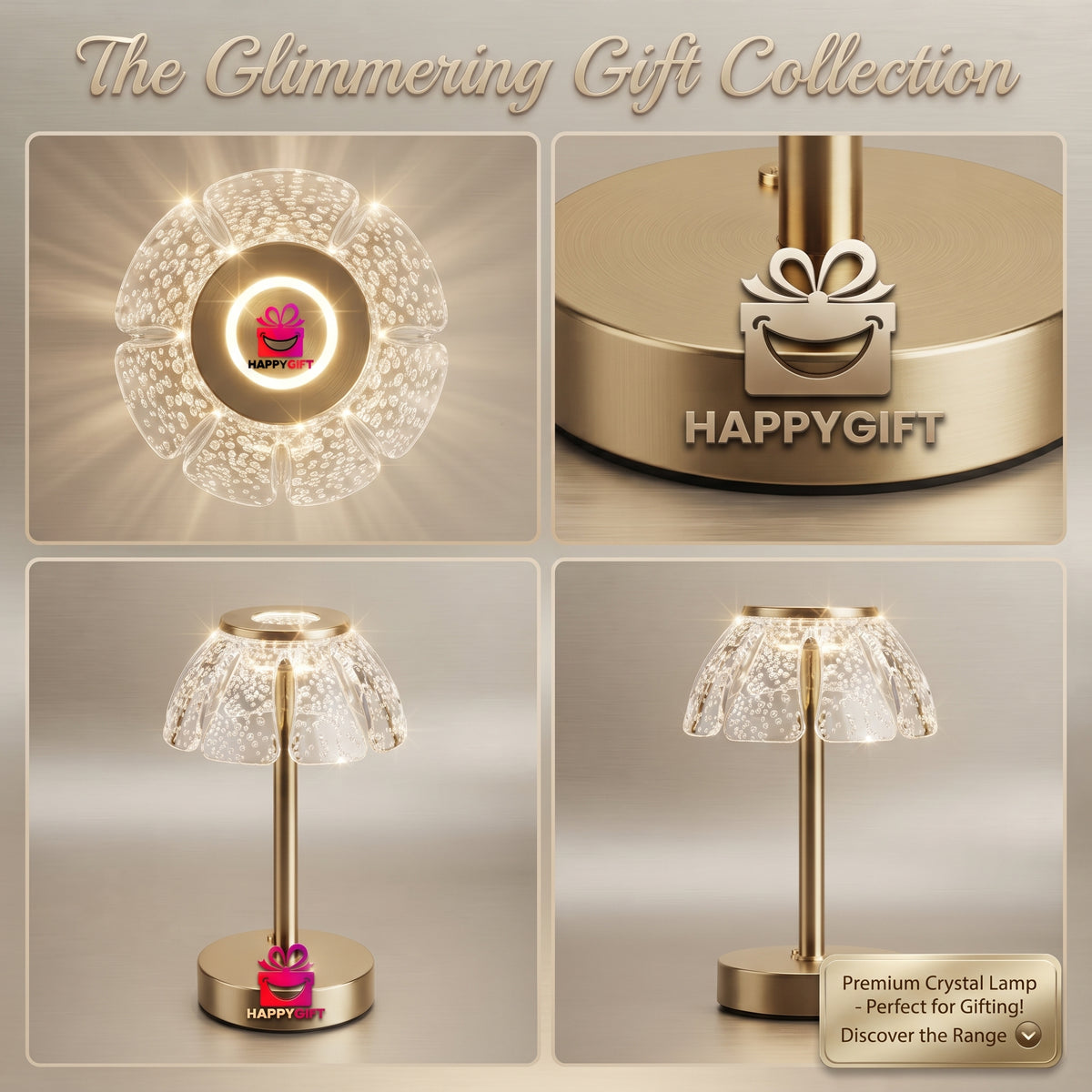 "The Glimmering Gift Collection: Premium Crystal Touch Lamp"