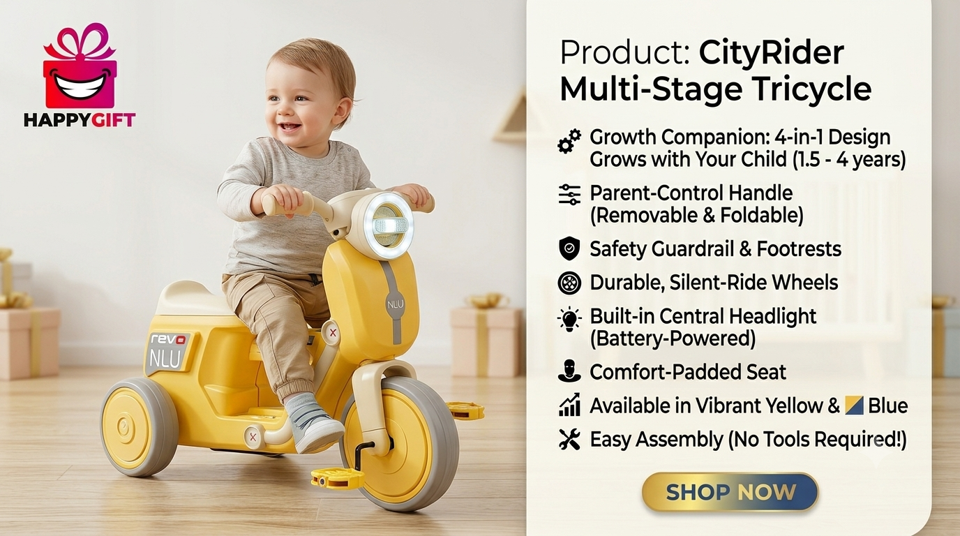 NLU CityRider Children’s Electric Balance Bike | Safe & Fun Ride-On for Toddlers (1-3 Years)
