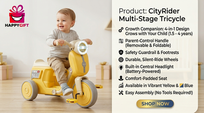 NLU CityRider Children’s Electric Balance Bike | Safe & Fun Ride-On for Toddlers (1-3 Years)