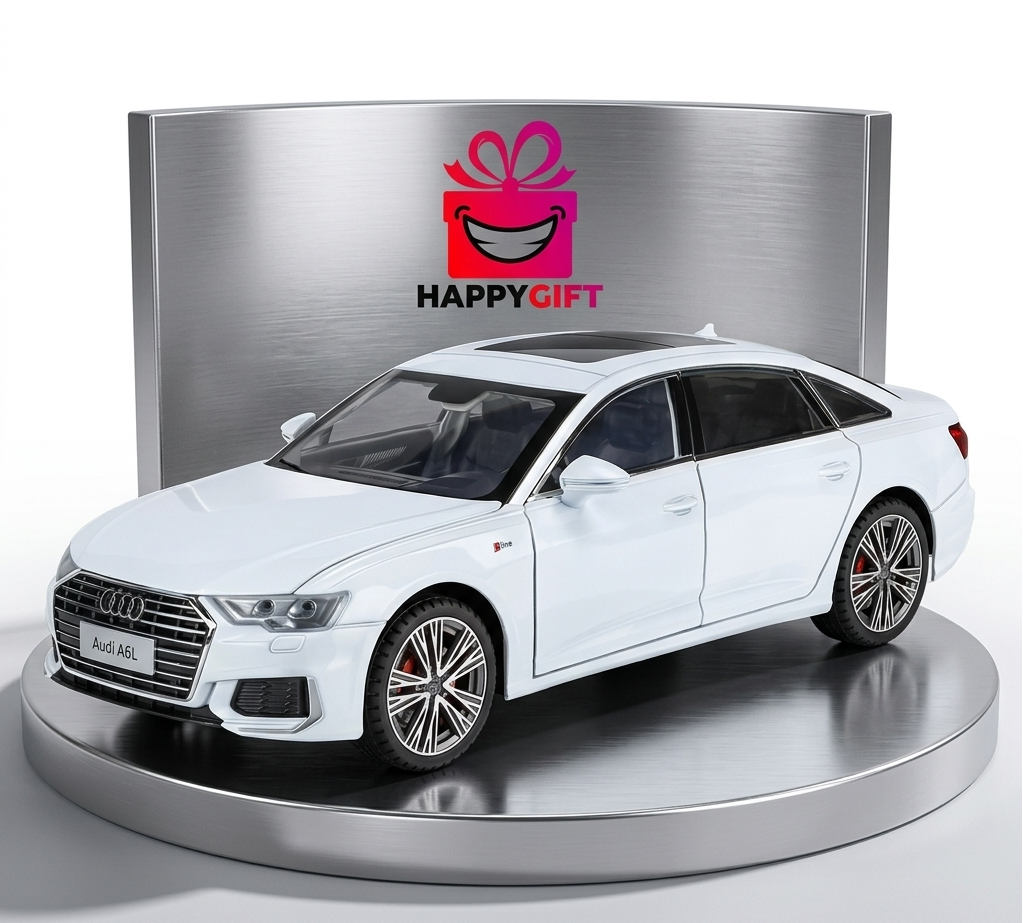 1:18 Scale Audi A6L Diecast Model Car – White
