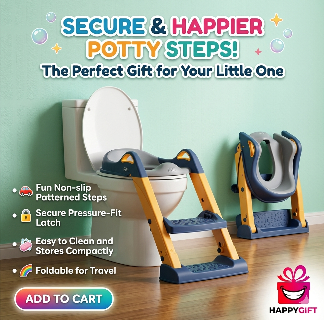 Easy Start Potty Trainer: The Safest Step Ladder & Seat for Toddlers!