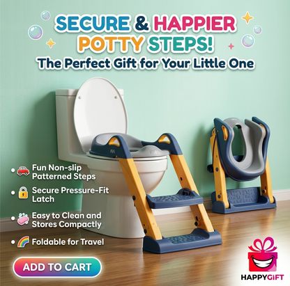 Easy Start Potty Trainer: The Safest Step Ladder & Seat for Toddlers!