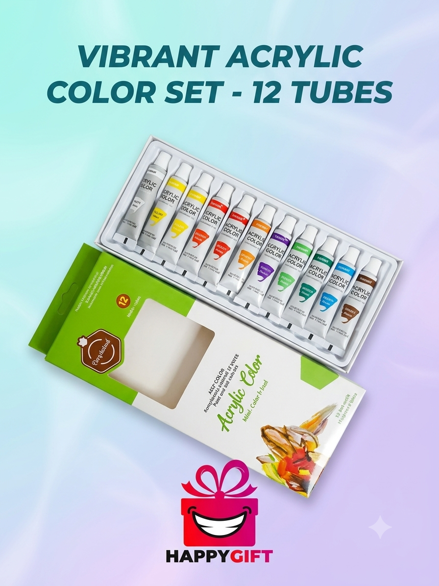 12-Color Mini Acrylic Paint Set – Unleash Your Creativity!