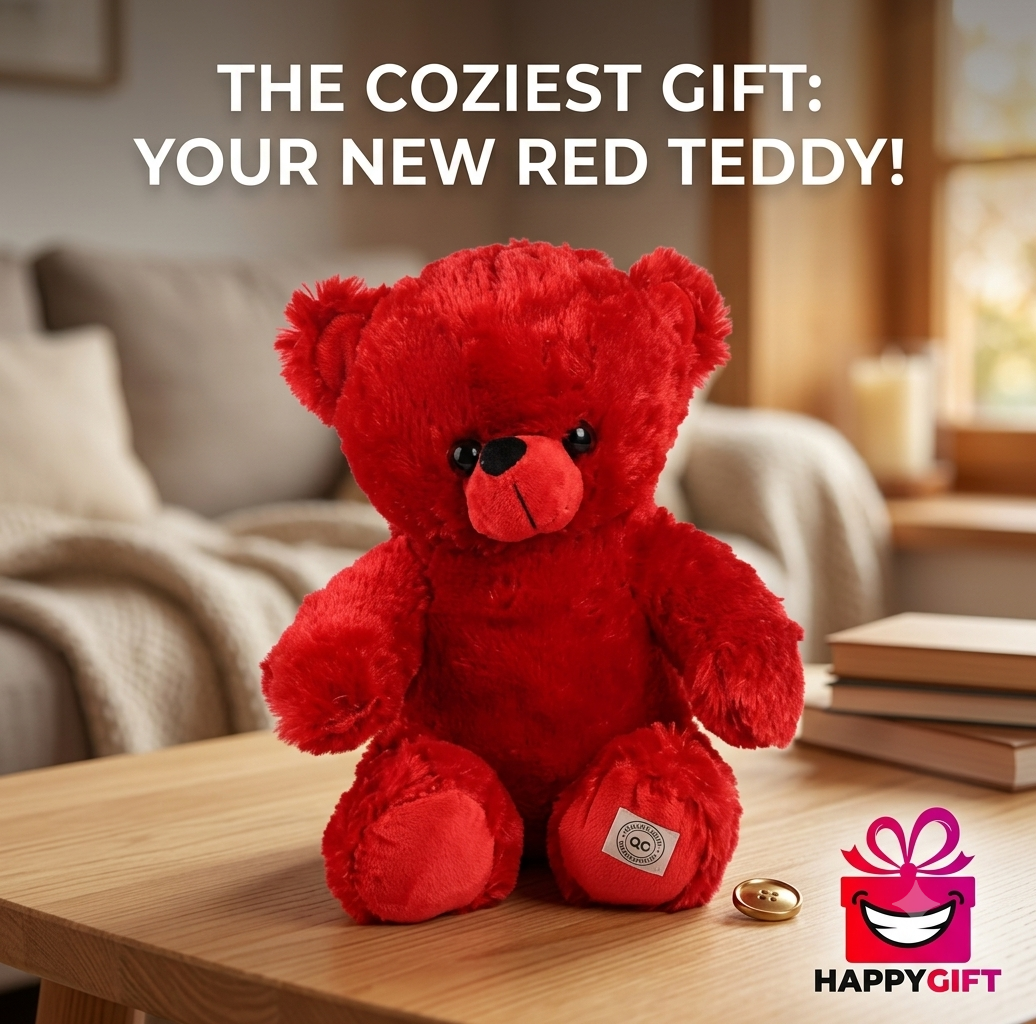 Double the Hugs: The Happy Gift Red Teddy Bear Duo