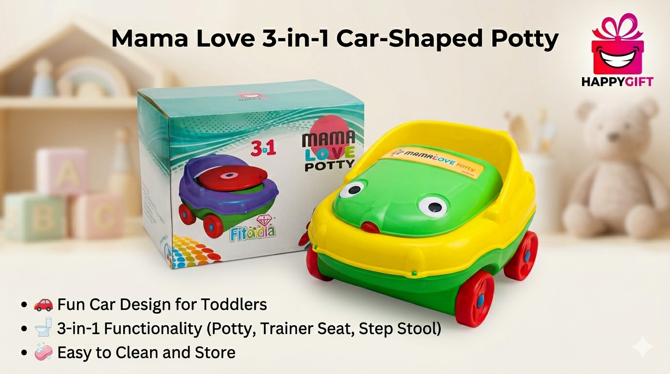 Mama Love 3-in-1 Multi-Purpose Learning Potty Car – Safe, Fun & Easy Training