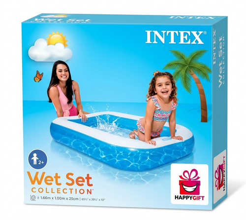 Intex Wet Set Collection Rectangular Inflatable Baby Pool (65.5" x 39.5")