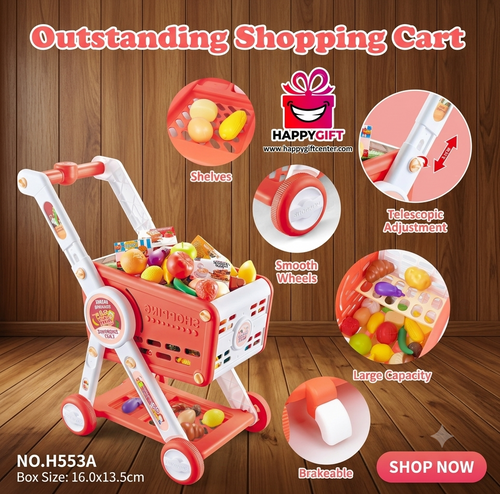 Make Grocery Day Fun with the Happy Gift Shopping Cart! 🛒🍎