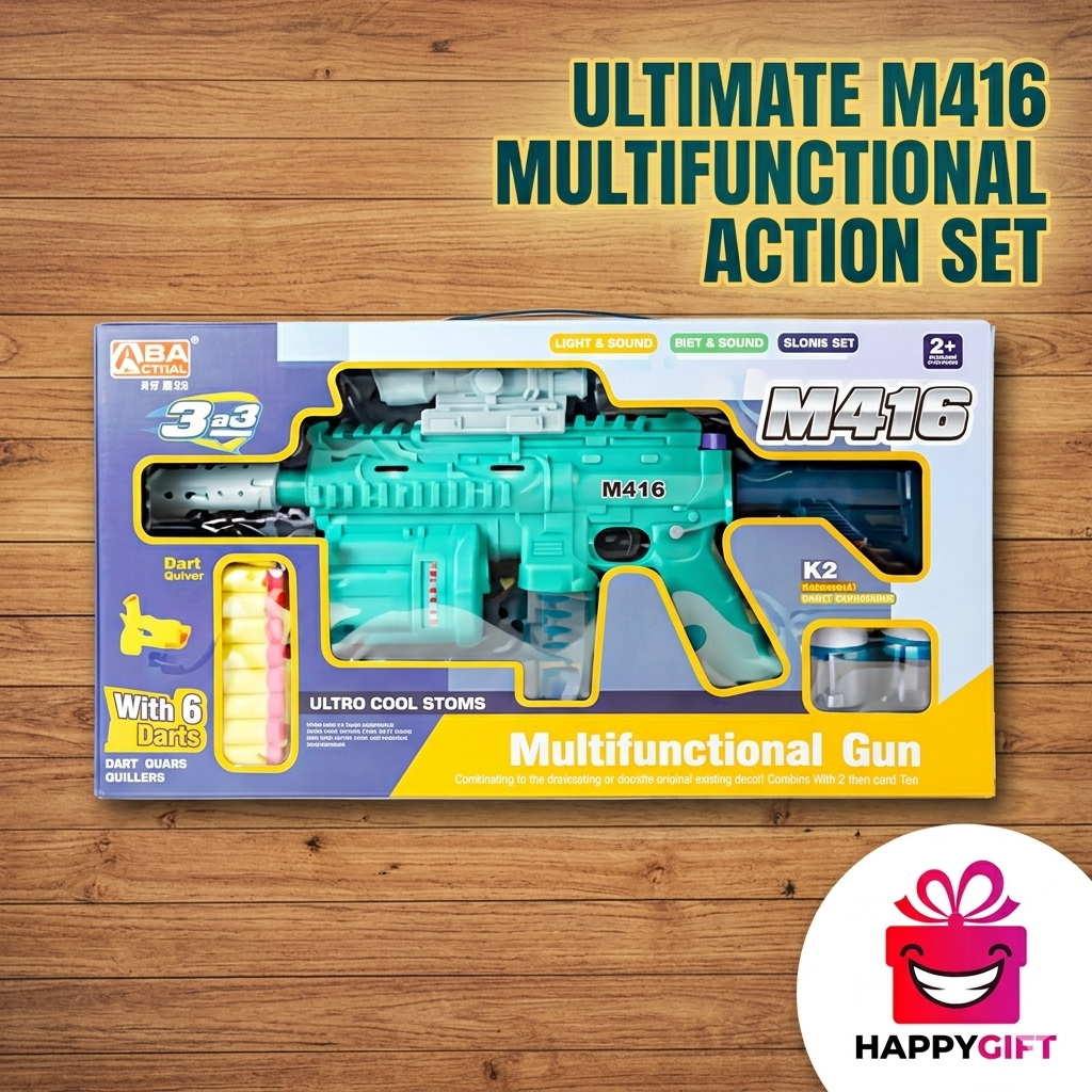 Ultimate 3-in-1 M416 Blaster Set: The Perfect Action Toy for Kids!