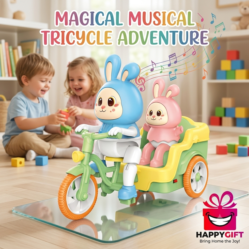 Musical Bunny Tricycle – Interactive Ride-On Toy for Toddlers