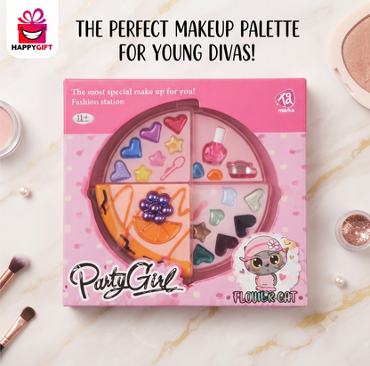 HappyGift Party Queen Pizza Makeup Palette – The Ultimate Glamour Set for Little Divas!