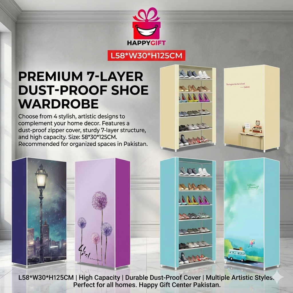 Premium 5-Layer Dust-Proof Shoe Wardrobe by Happy Gift