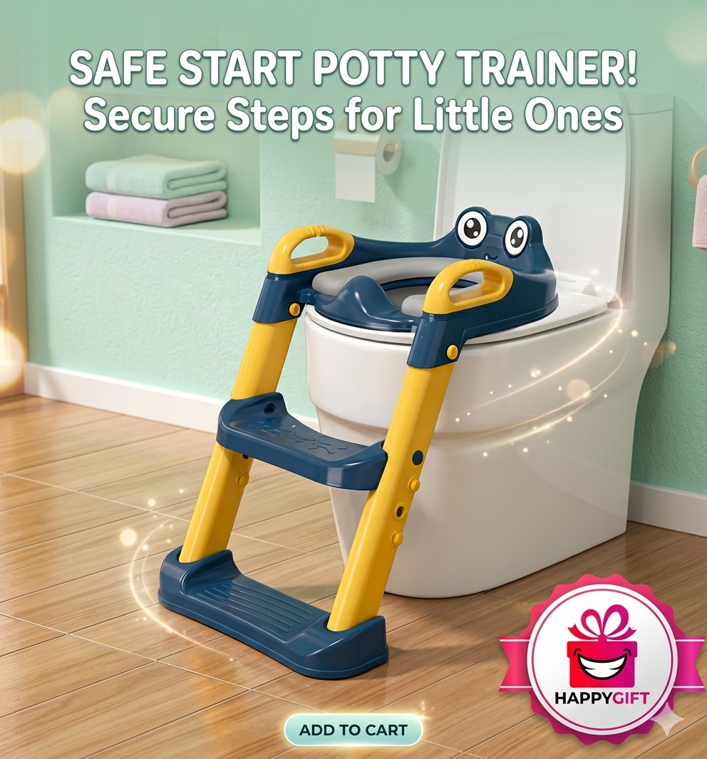Easy Start Potty Trainer: The Safest Step Ladder & Seat for Toddlers!
