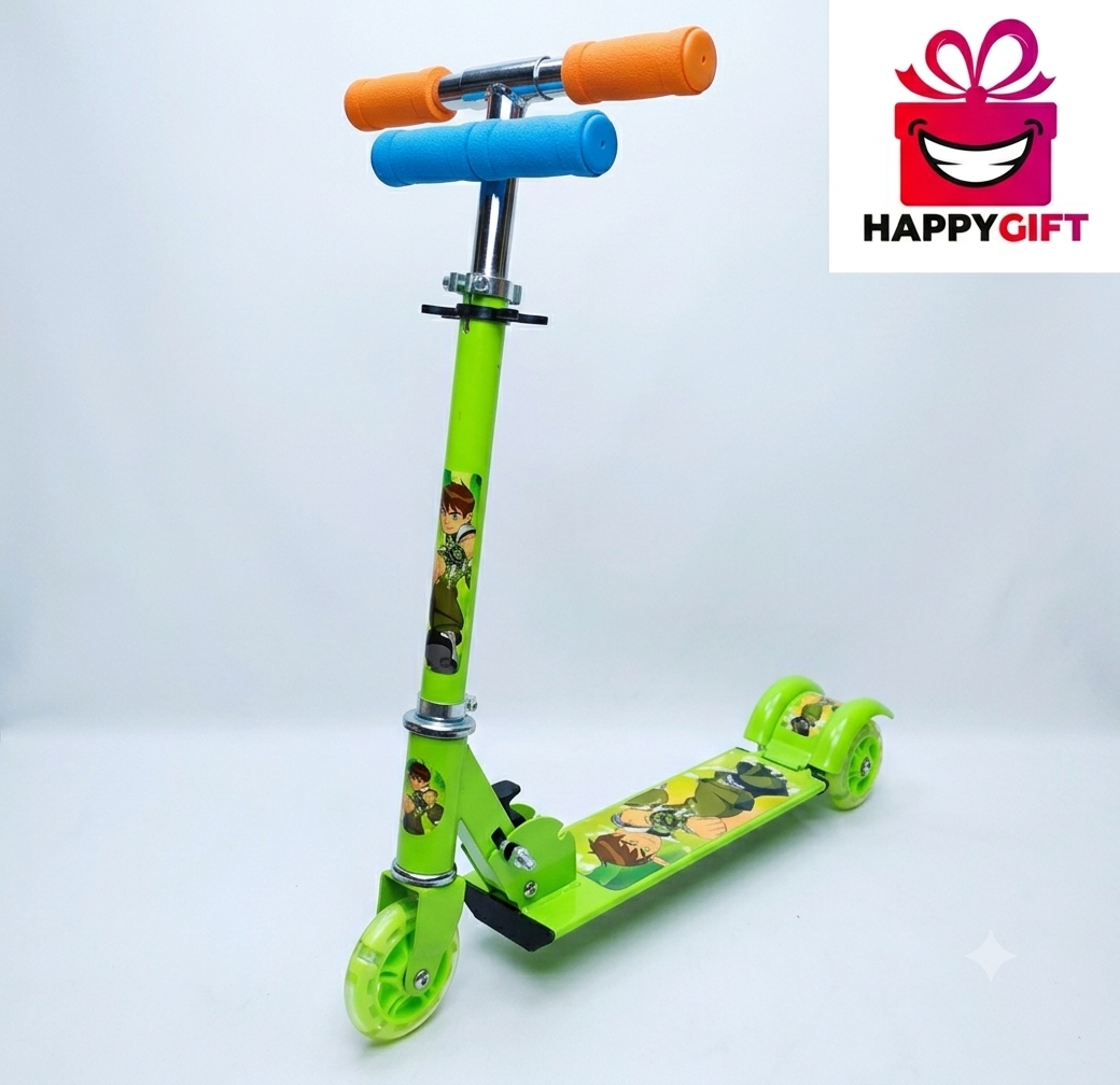 Foldable Character-Themed Kids' Kick Scooters
