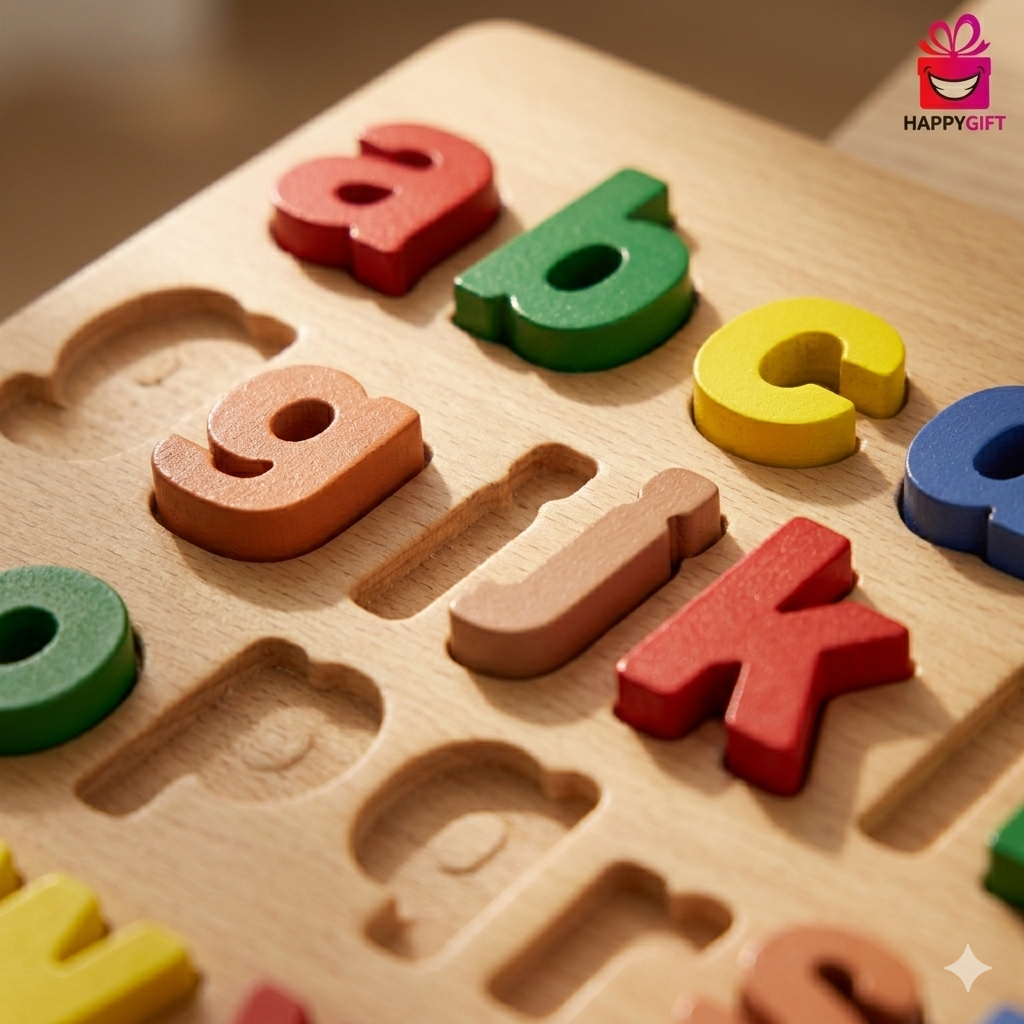 Alphabet Puzzle - English Wooden Puzzle - Colorful Puzzle