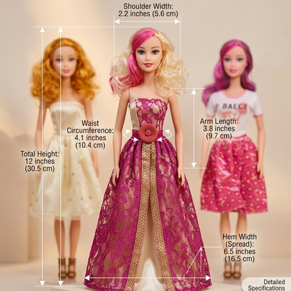 Fashion Doll – Elegant Parisian Style with Pink Streaked Hair