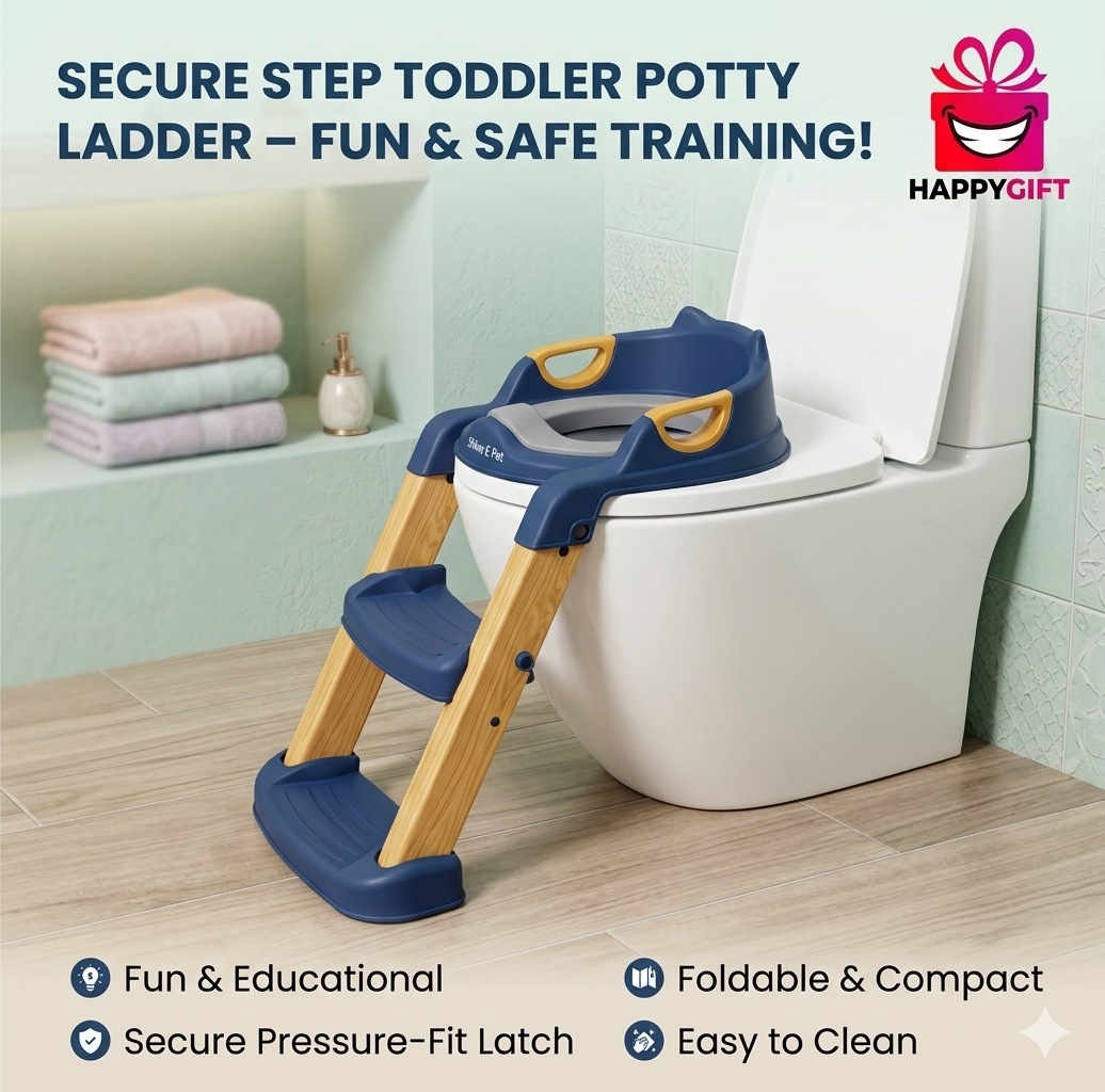 Easy Start Potty Trainer: The Safest Step Ladder & Seat for Toddlers!