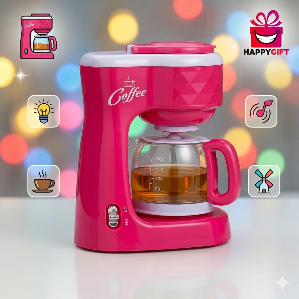 Kids Realistic "Home Appliance" Coffee Machine Toy with Lights & Sounds