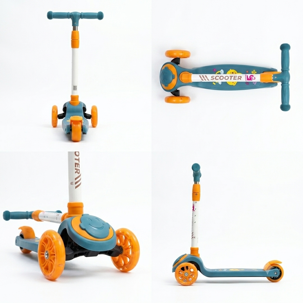 3-Wheel Kids' Scooter – Adjustable Height with Smooth-Glide Wheels