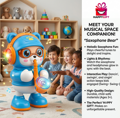 Rockin' Saxophone Bear – The Ultimate Musical Playmate!