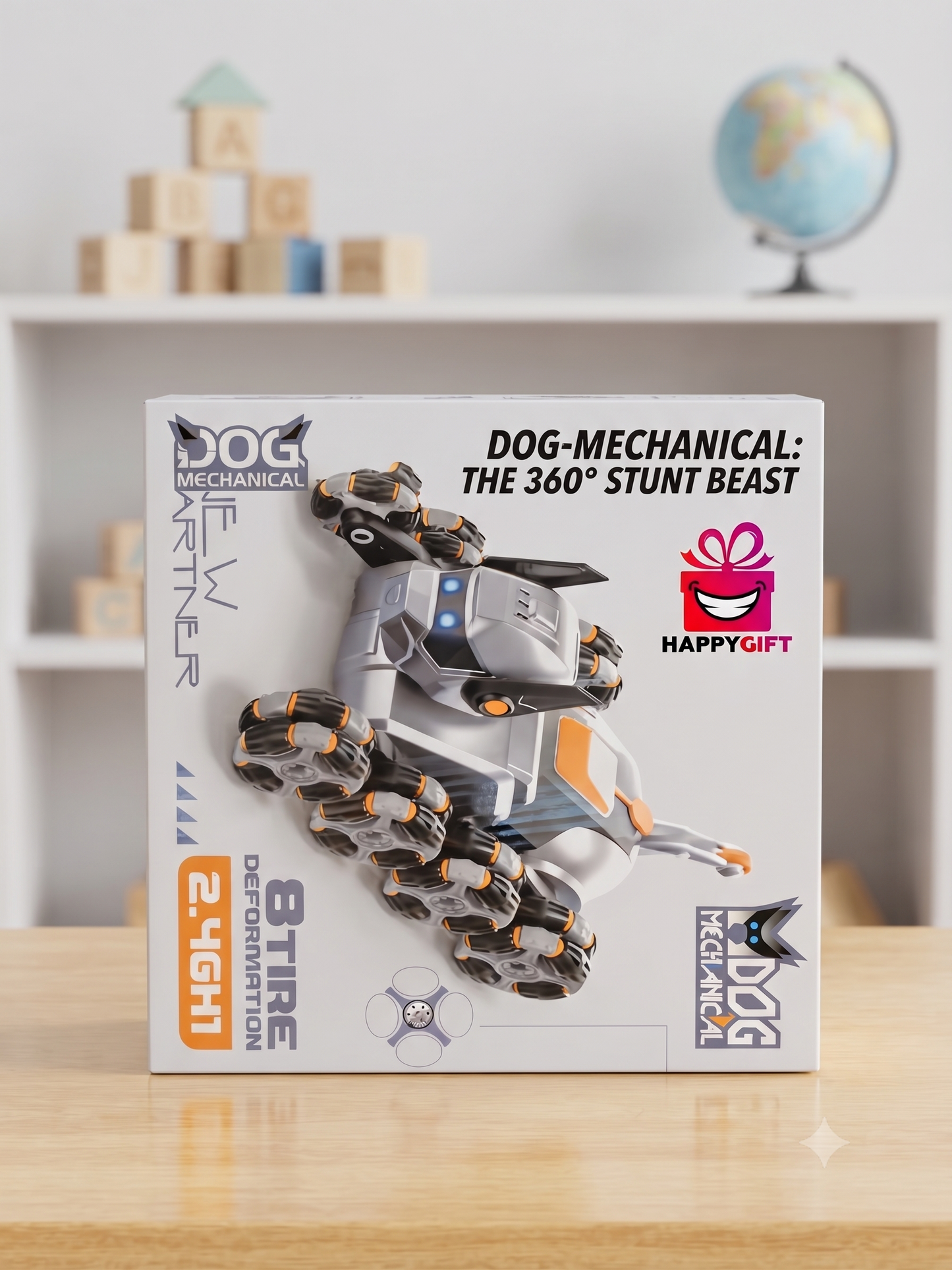 DOG-MECHANICAL: The 360° Stunt Beast – 8-Tire Deforming RC Robot Dog