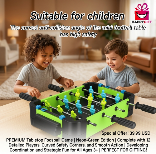 Tabletop Foosball Game – Portable Mini Soccer Set for Kids & Family